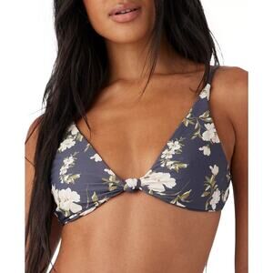 O'Neill Juniors' Kendra Floral Knot-Front Bikini Top Multi Size D 2261